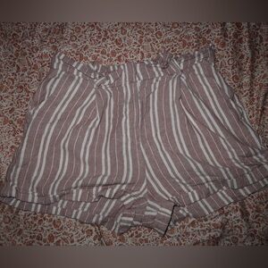 Forever 21 Striped linen shorts